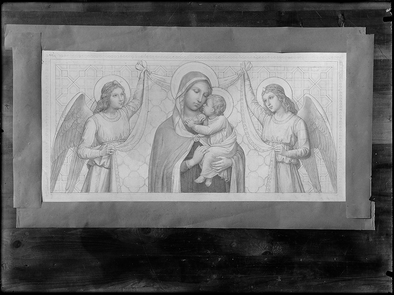 L1135 (negativo) di studio di vetrate artistiche Moretti-Caselli (fine/ inizio XX/ XXI)