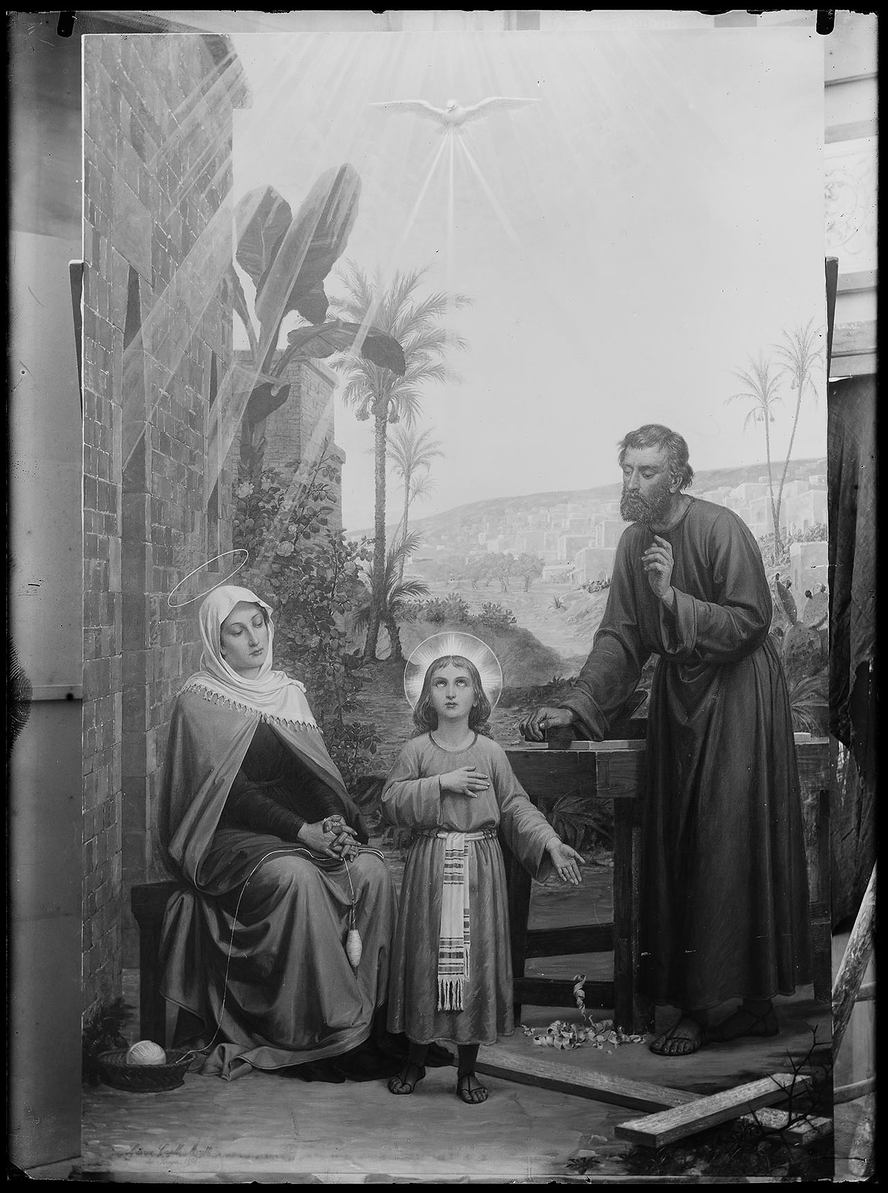 L1138 (negativo) di studio di vetrate artistiche Moretti-Caselli (fine/ inizio XX/ XXI)