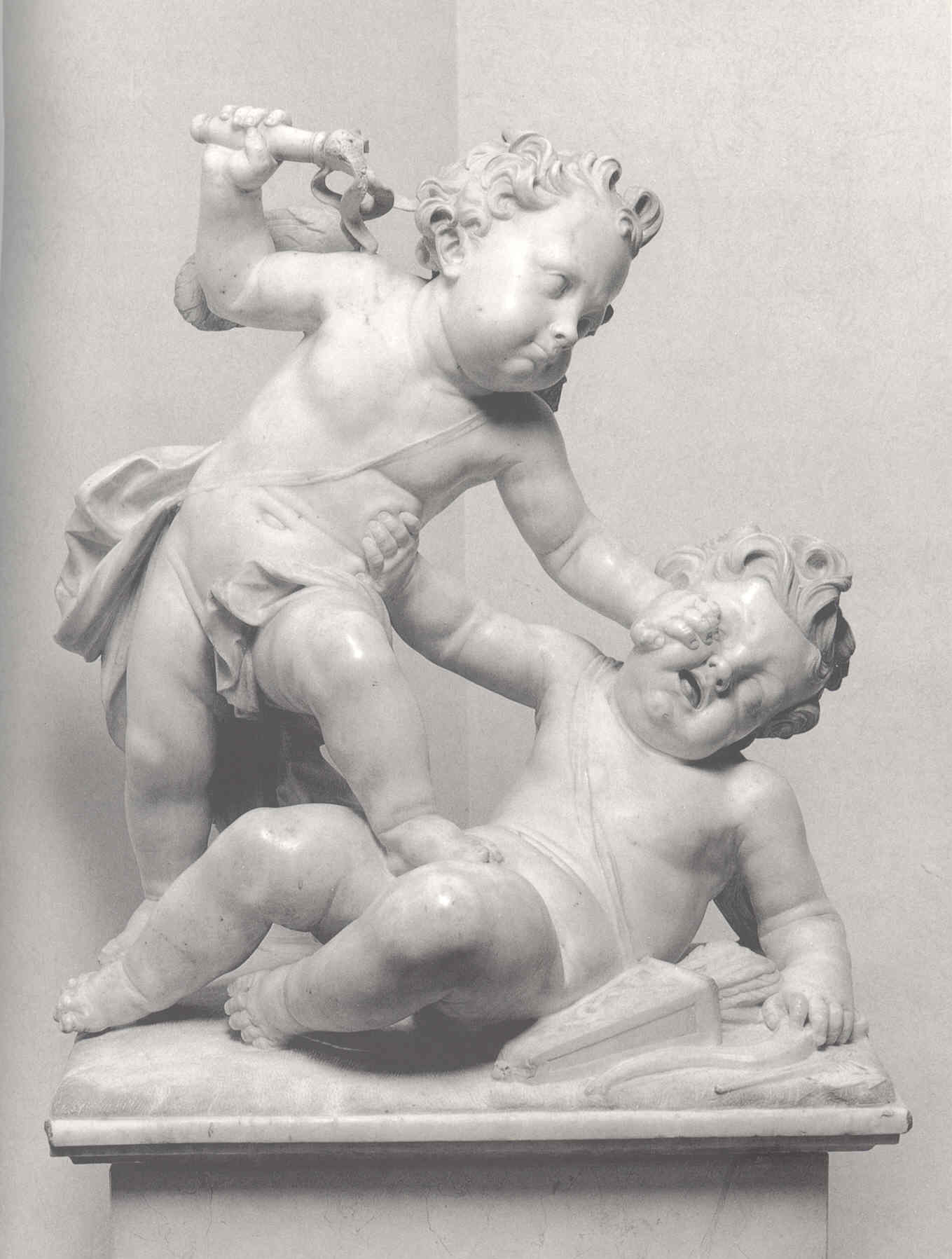 Amor sacro e Amor profano (scultura, opera isolata) di Raggi Antonio (sec. XVII)