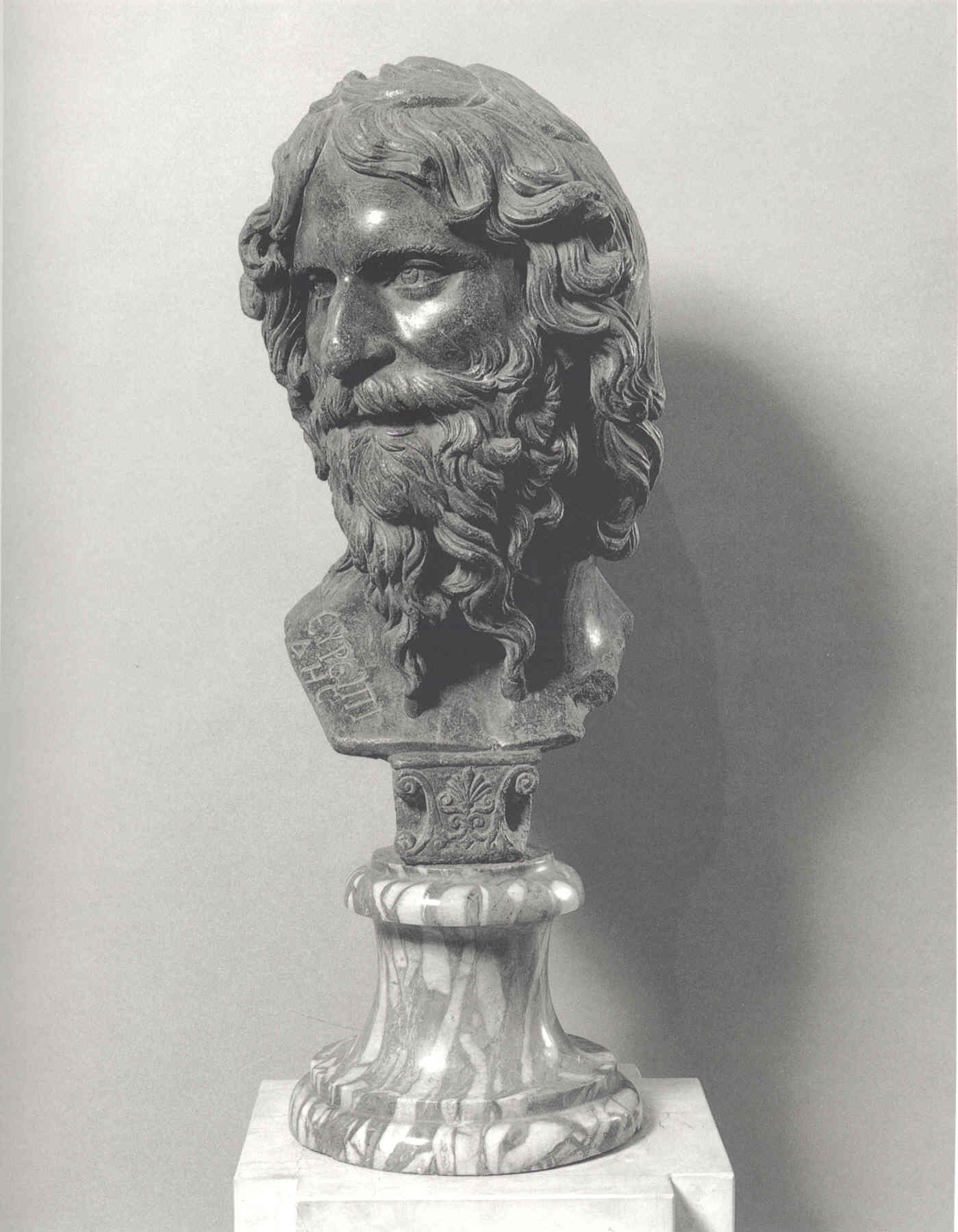 Testa di Euripide, testa maschile (scultura, opera isolata) - ambito romano (sec. XVI)
