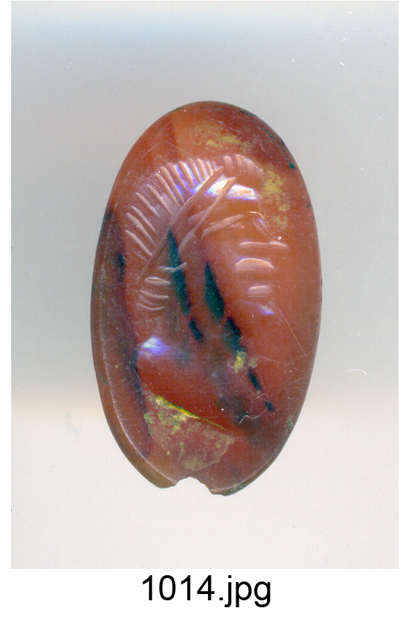 busto maschile (gemma) - produzione italiana (secc. XVI/ XVIII)