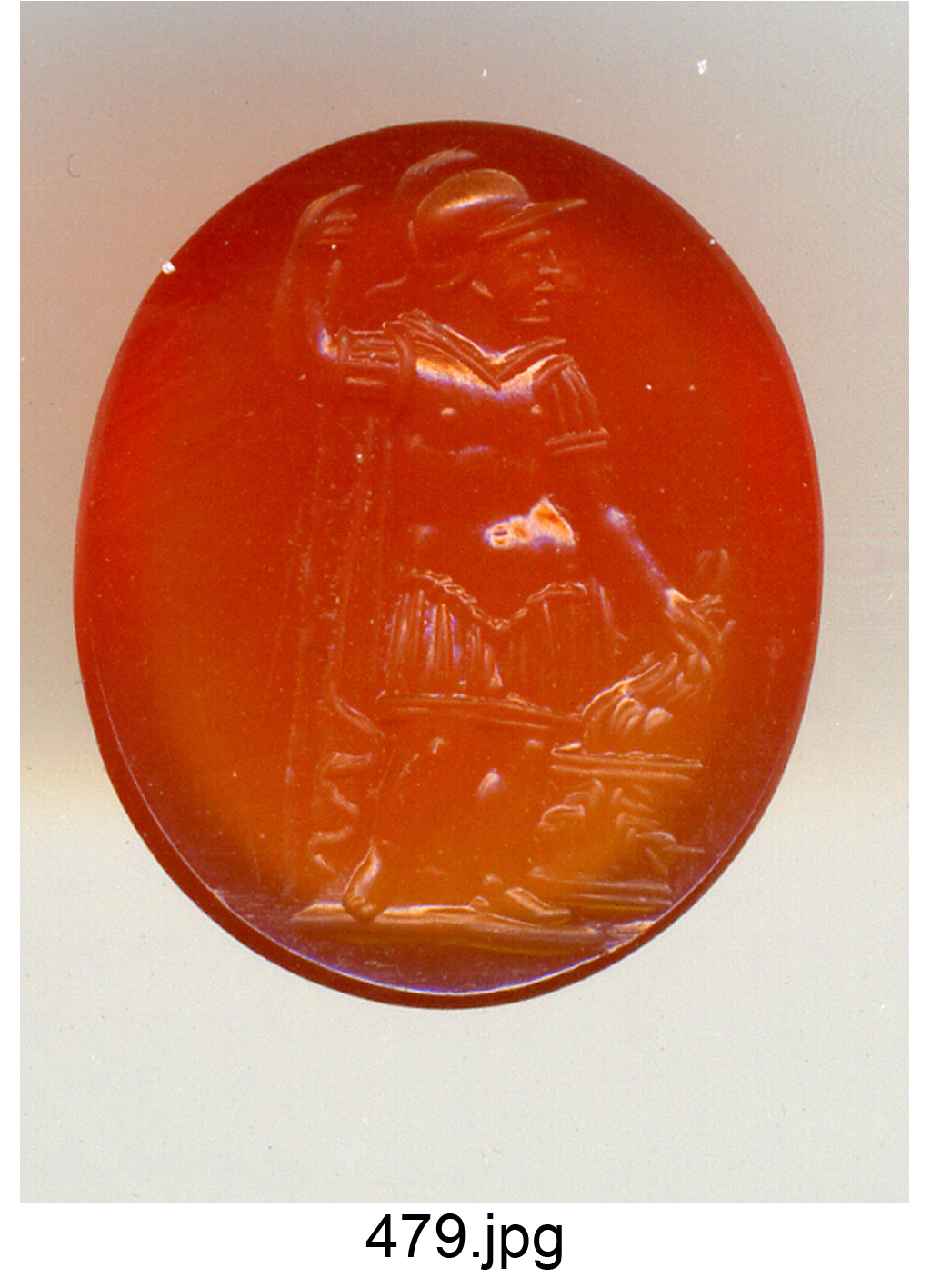 Muzio Scevola (gemma) - produzione italiana (secc. XVI/ XVII)