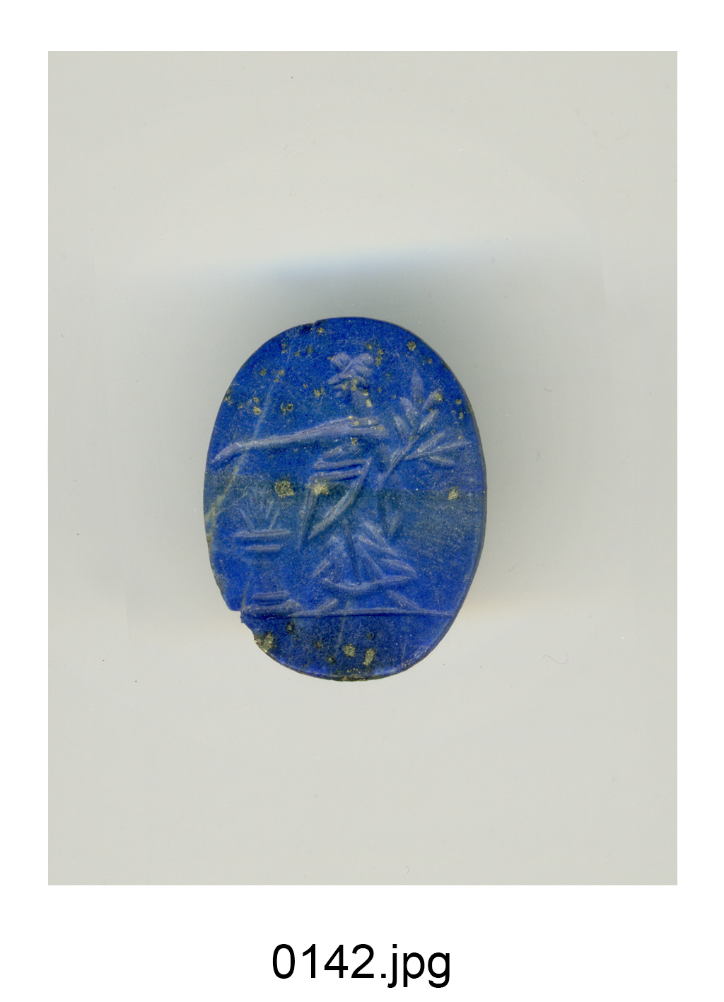 figurina femminile sacrificante (gemma) - produzione italiana (secc. XVII/ XVIII)