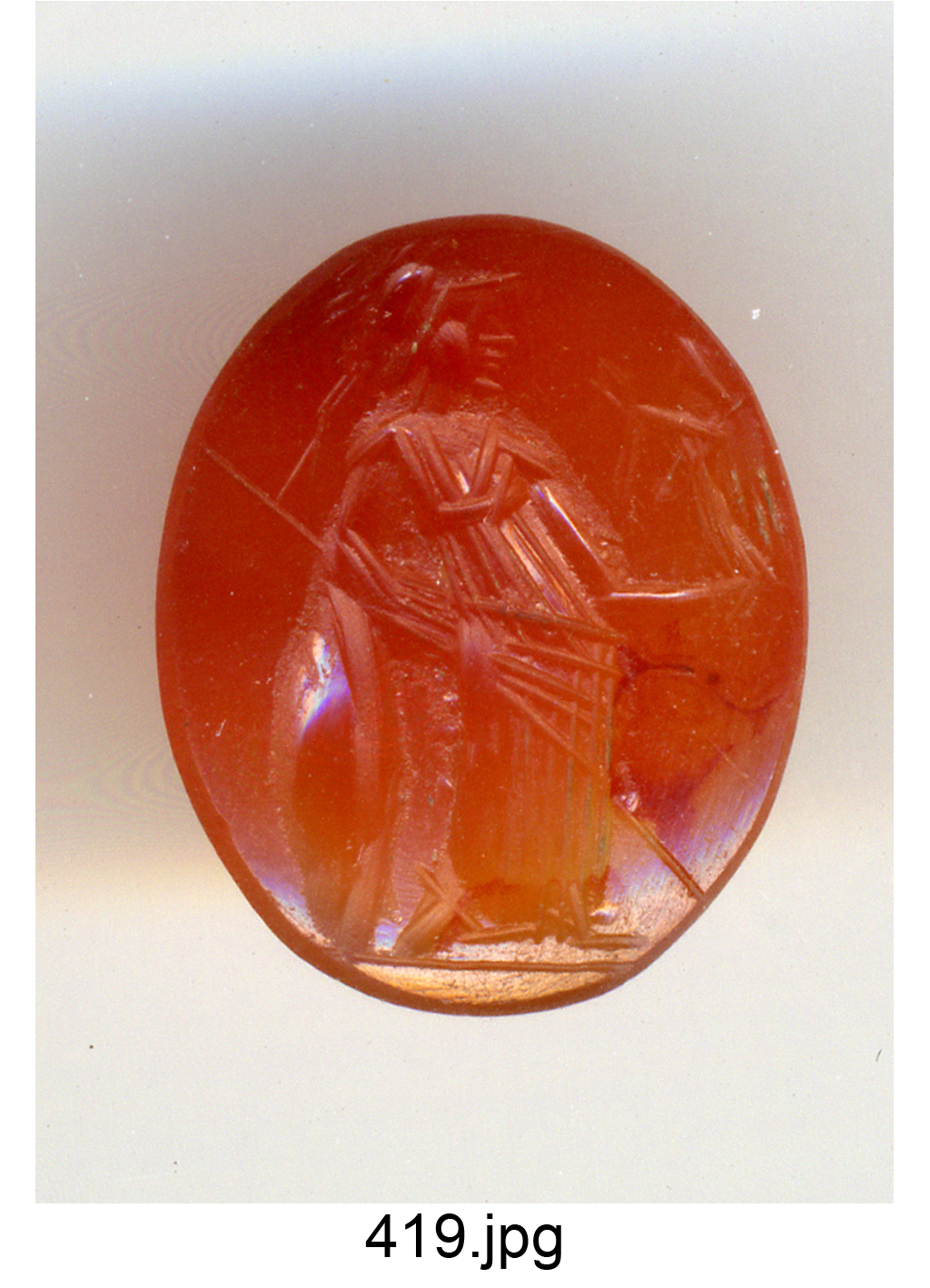 Minerva incoronata da piccola Vittoria (gemma) - produzione romana (secc. II/ III)