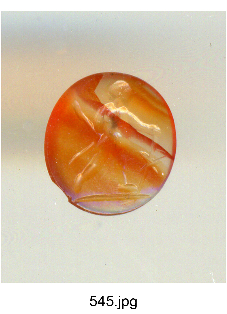 figura maschile nuda (gemma) - produzione italiana (secc. XVI/ XVII)