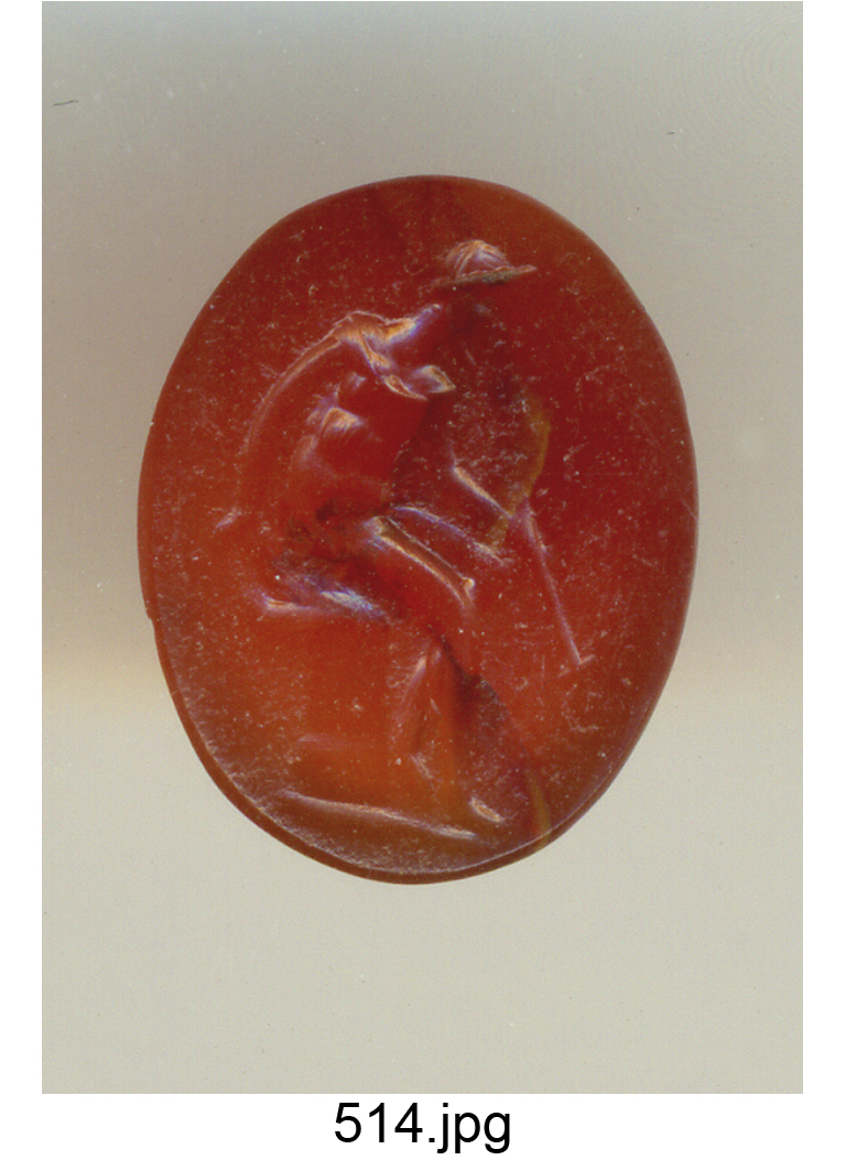 figura maschile nuda (gemma) - produzione italiana (secc. XVI/ XVII)