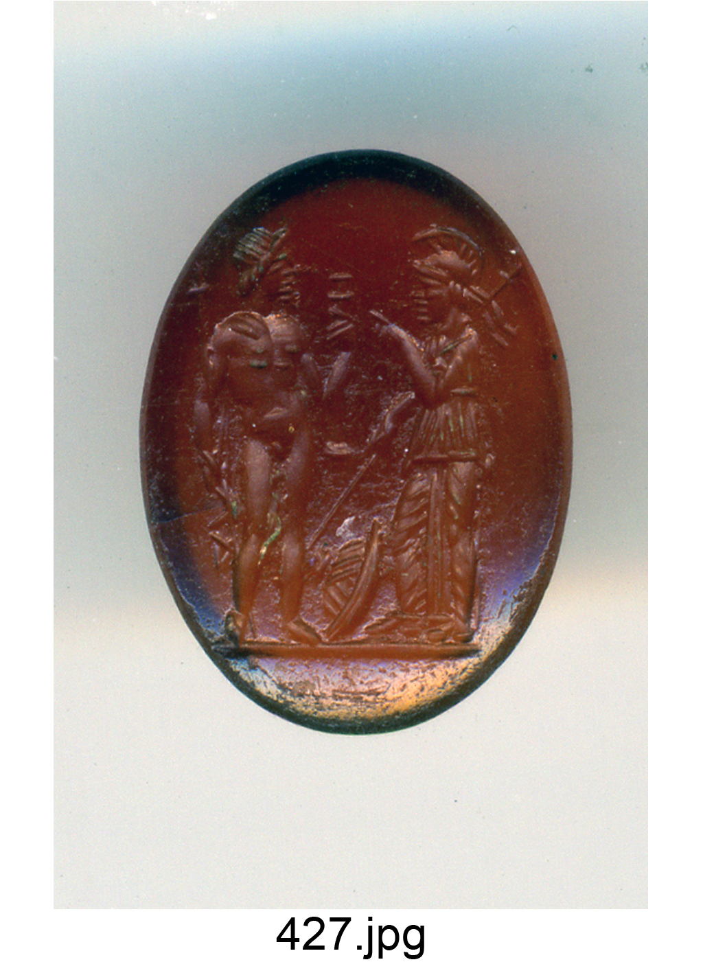 Teseo e Athena (gemma) - produzione romana (inizio/ inizio secc. II-III)