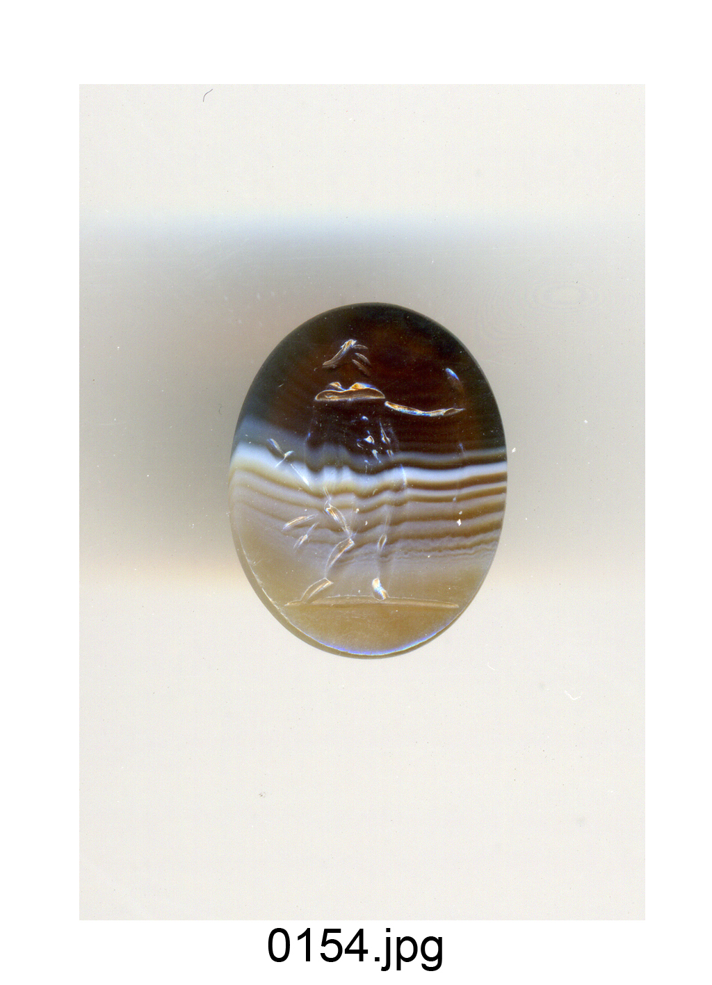 figura maschile nuda (gemma) - produzione italiana (secc. XVI/ XVII)