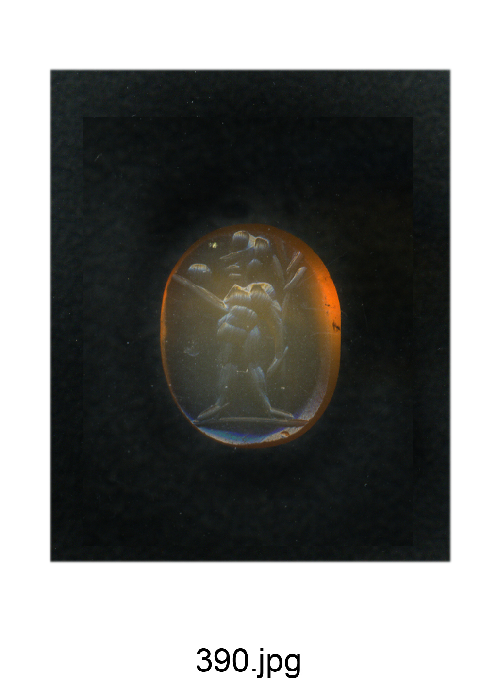 figura maschile nuda (gemma) - produzione italiana (secc. XVII/ XVIII)