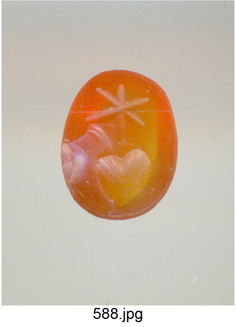 cuore e stella (gemma) - produzione italiana (secc. XVI/ XVII)