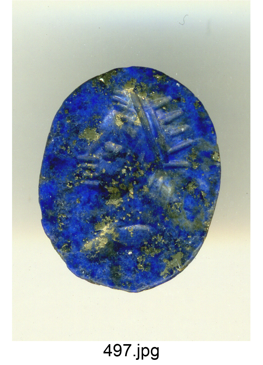 testa d'uomo radiata (gemma) - produzione italiana (secc. XVI/ XVII)