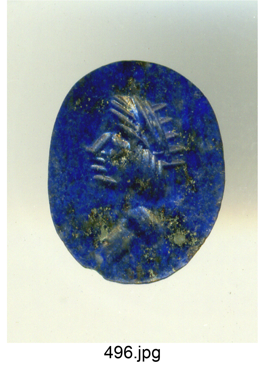 testa d'uomo radiata (gemma) - produzione italiana (secc. XVI/ XVII)