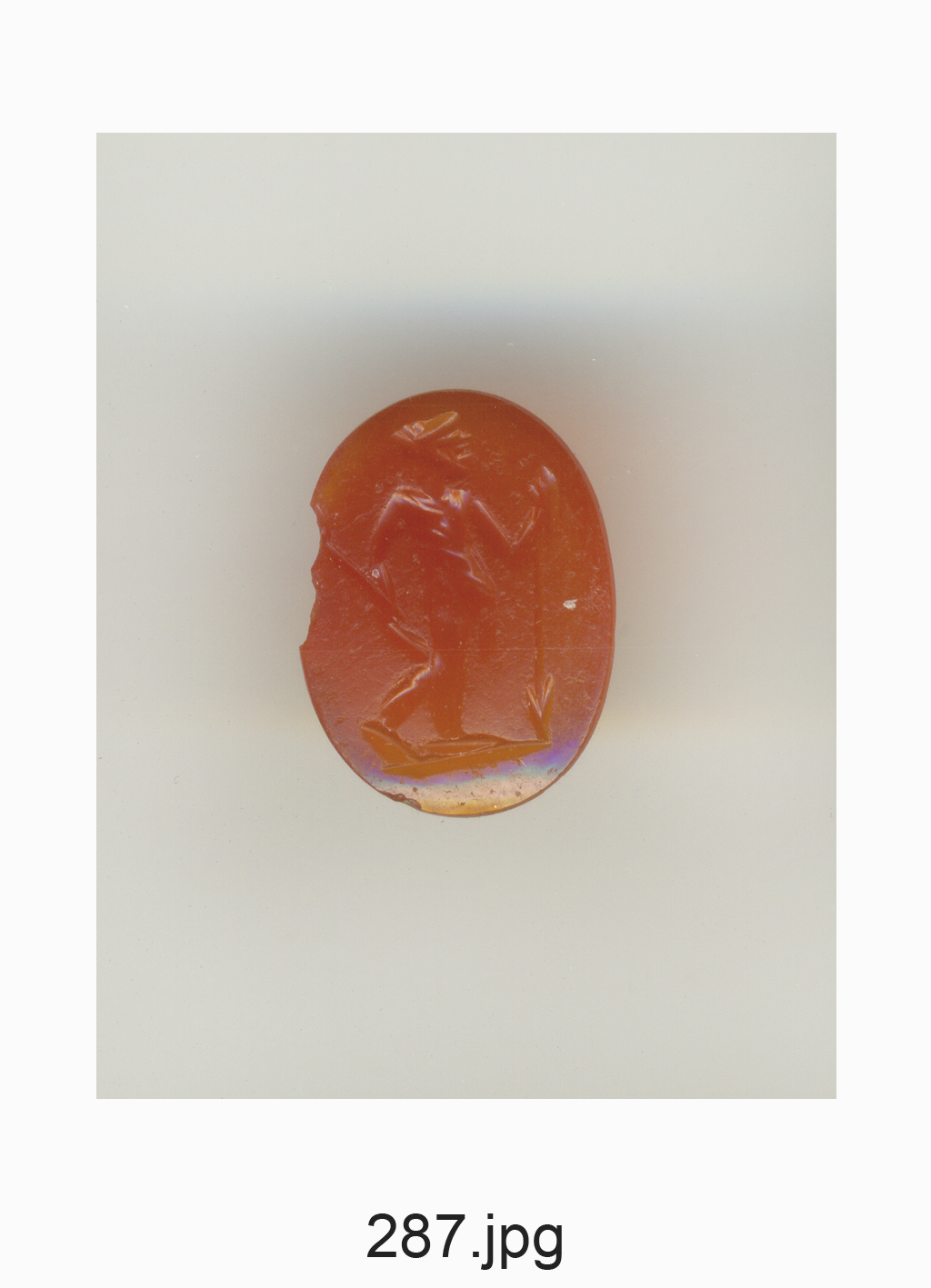 figura maschile nuda (gemma) - produzione italiana (secc. XVI/ XVII)