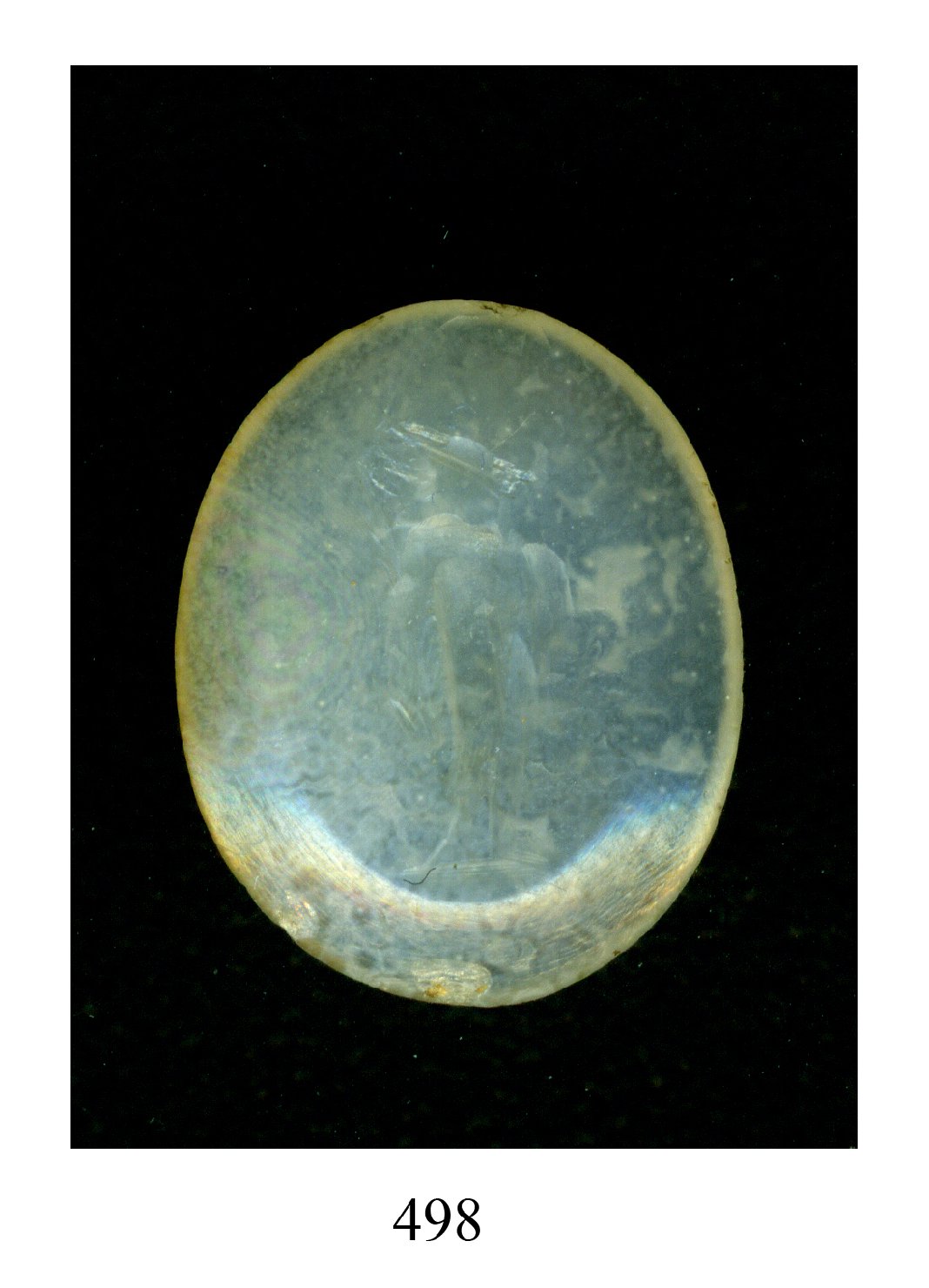 figura maschile nuda (gemma) - produzione italiana (secc. II/ III)