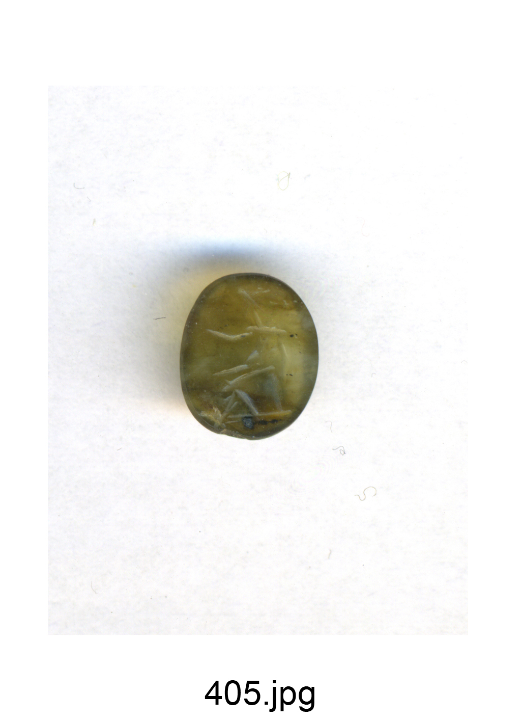 figura maschile nuda seduta (gemma) - produzione romana, produzione italiana (secc. III/ IV)