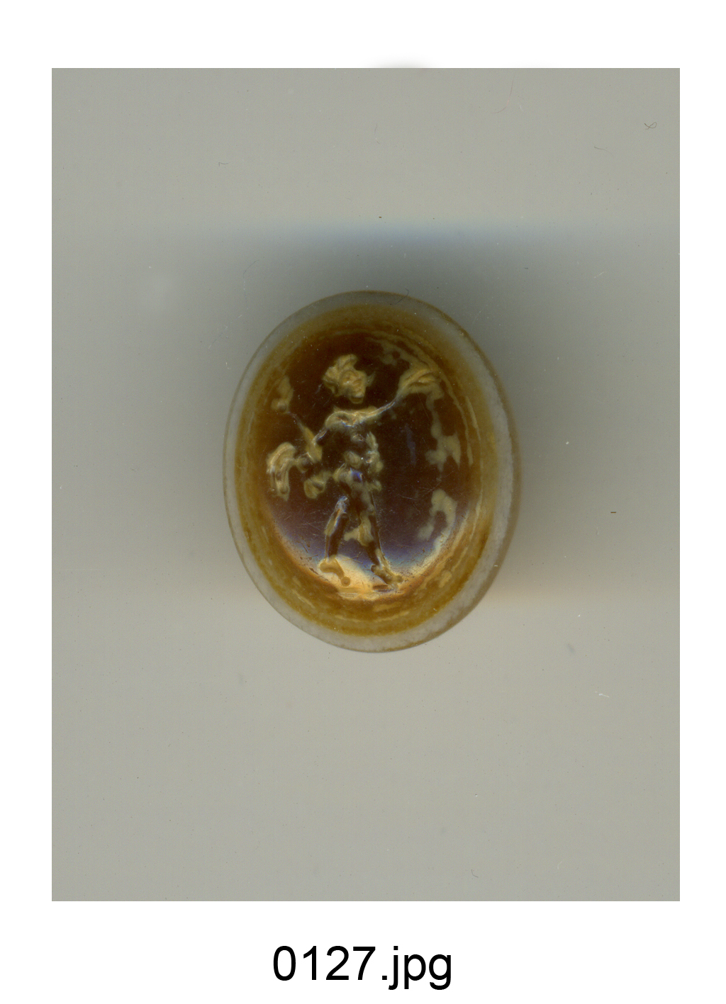 Satiro con nebris e pedum (gemma) - produzione romana (secc. I a.C./ I)