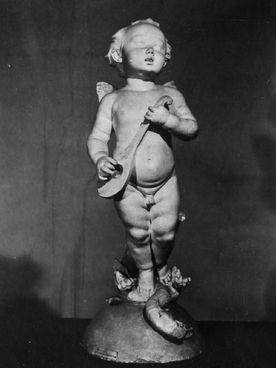 putto con mandolino (statua) di Bastianini Giovanni (sec. XIX)