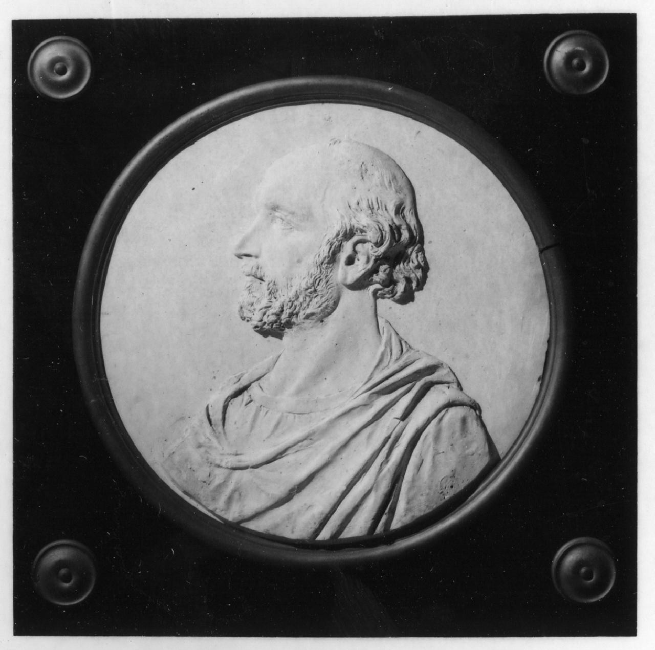 ritratto d'uomo di profilo (rilievo) di Fedi Pio (sec. XIX)