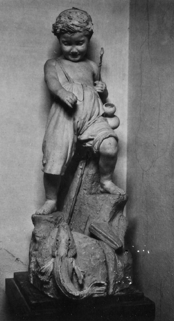 Il pescatore, pescatore (scultura) di Bastianini Giovanni (sec. XIX)