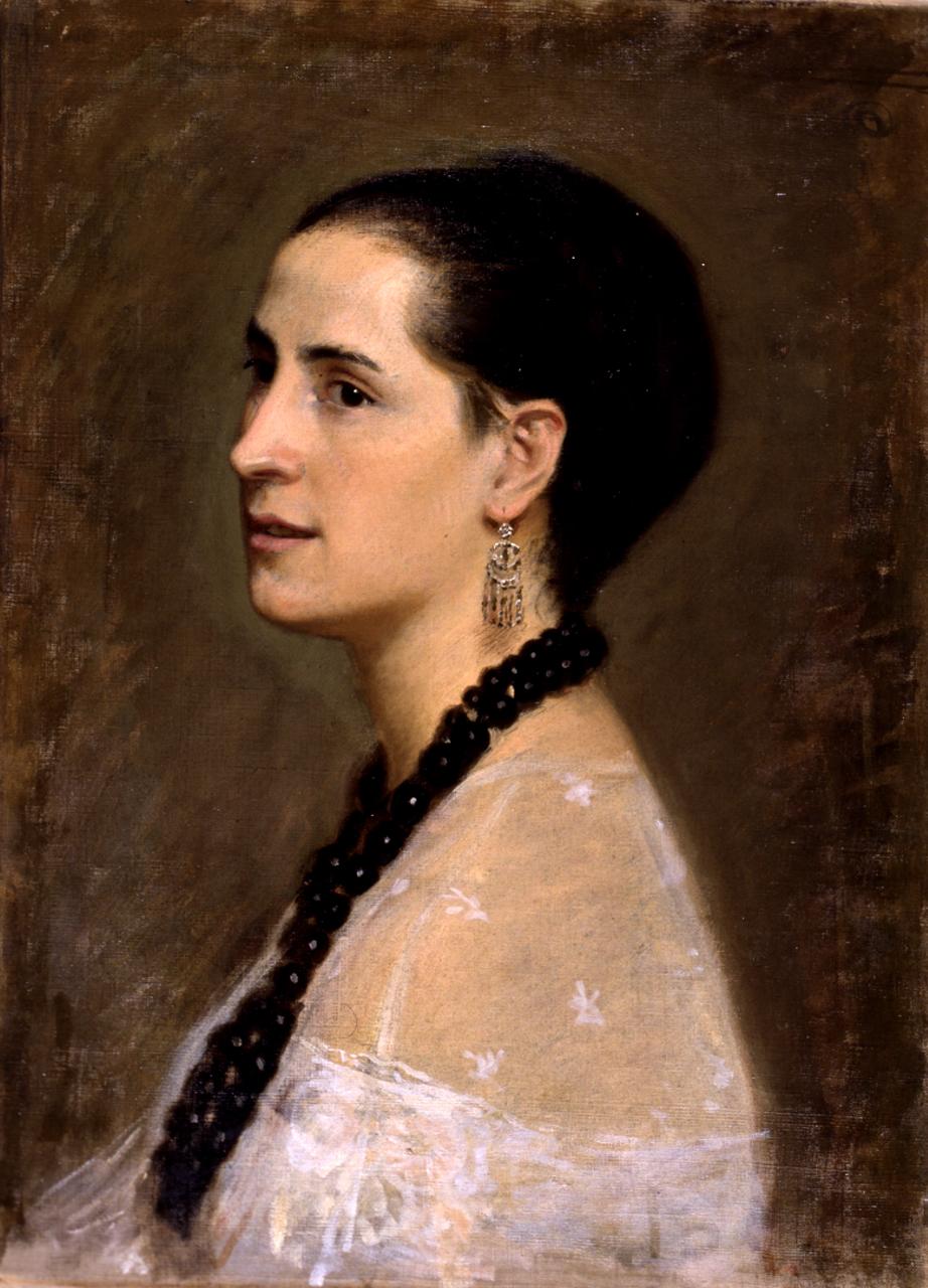 Ritratto di Adelaide Ristori, ritratto di donna (dipinto) di Boldini Giovanni (sec. XIX)