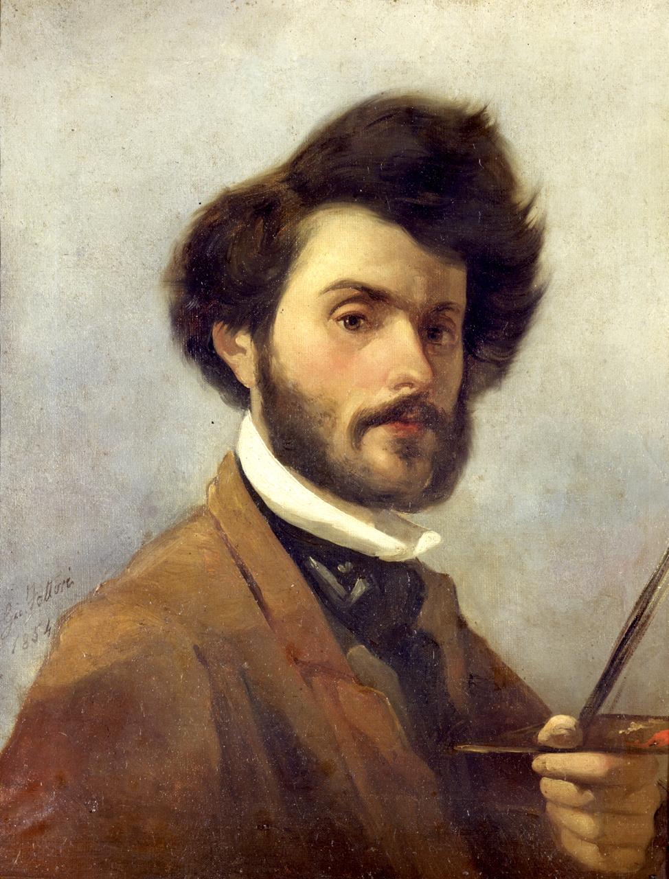Autoritratto di Giovanni Fattori, autoritratto d'artista (dipinto) di Fattori Giovanni (sec. XIX)