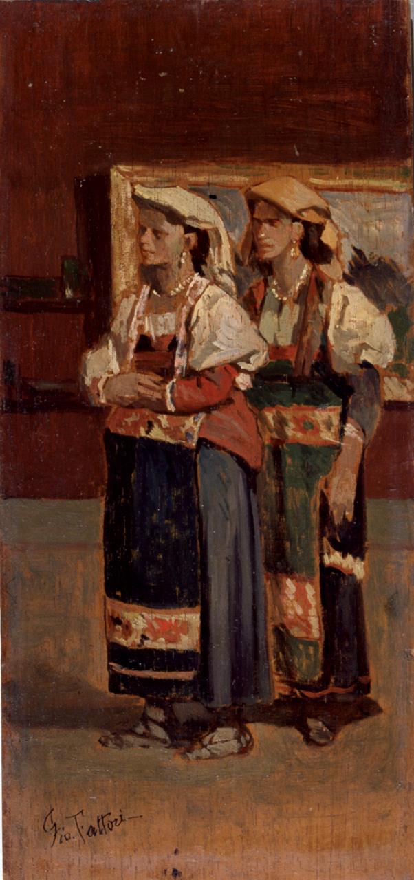 Donne di Ciociaria, ciociare (dipinto) di Fattori Giovanni (sec. XIX) 