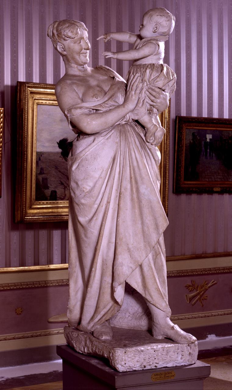 La Madre, madre con figlio in braccio (statua) di Cecioni Adriano (sec. XIX)