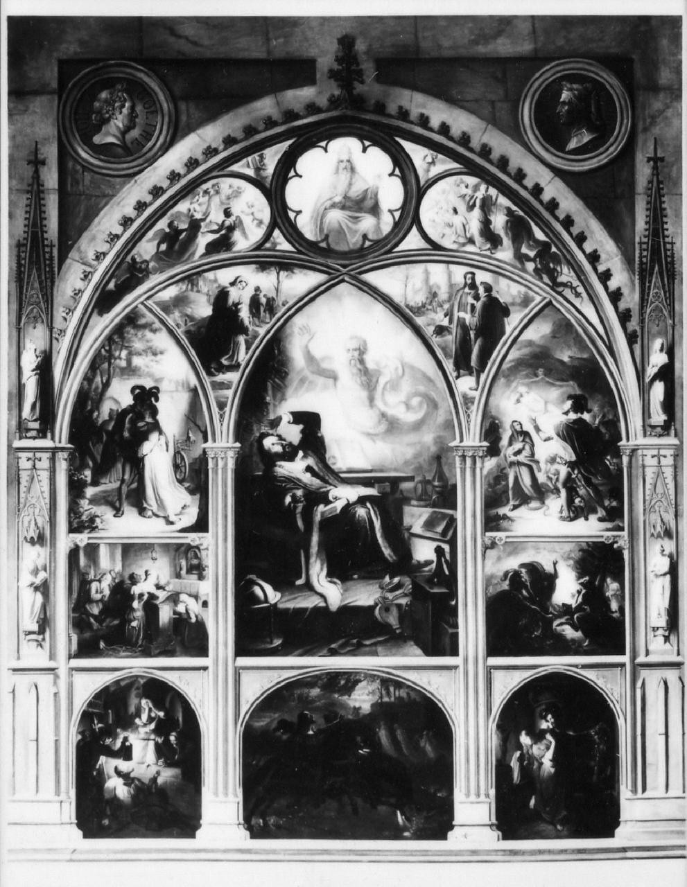 Faust, soggeto fantastico tratto dalla tragedia di Goethe, scene dal Faust (dipinto) di Von Vogel Volgelstein Carl Christian (sec. XIX)