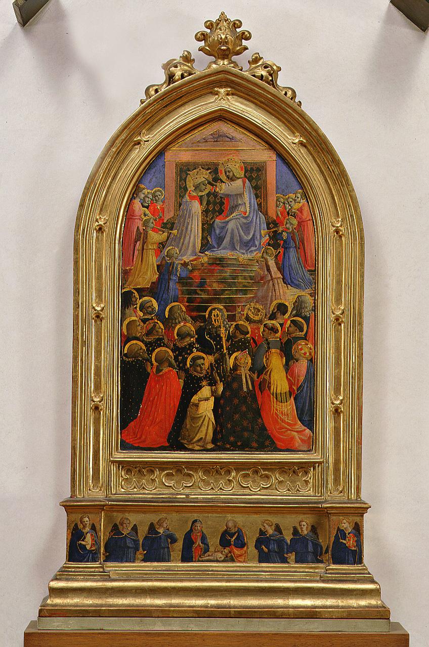 adorazione del Bambino, angeli (predella) di Giovanni da Fiesole detto Beato Angelico (e aiuti) (secondo quarto sec. XV) 