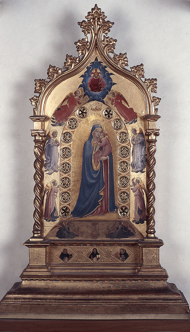 Madonna con Bambino, santi, angeli, Dio Padre (tabernacolo-reliquiario) di Giovanni da Fiesole detto Beato Angelico (secondo quarto sec. XV) 