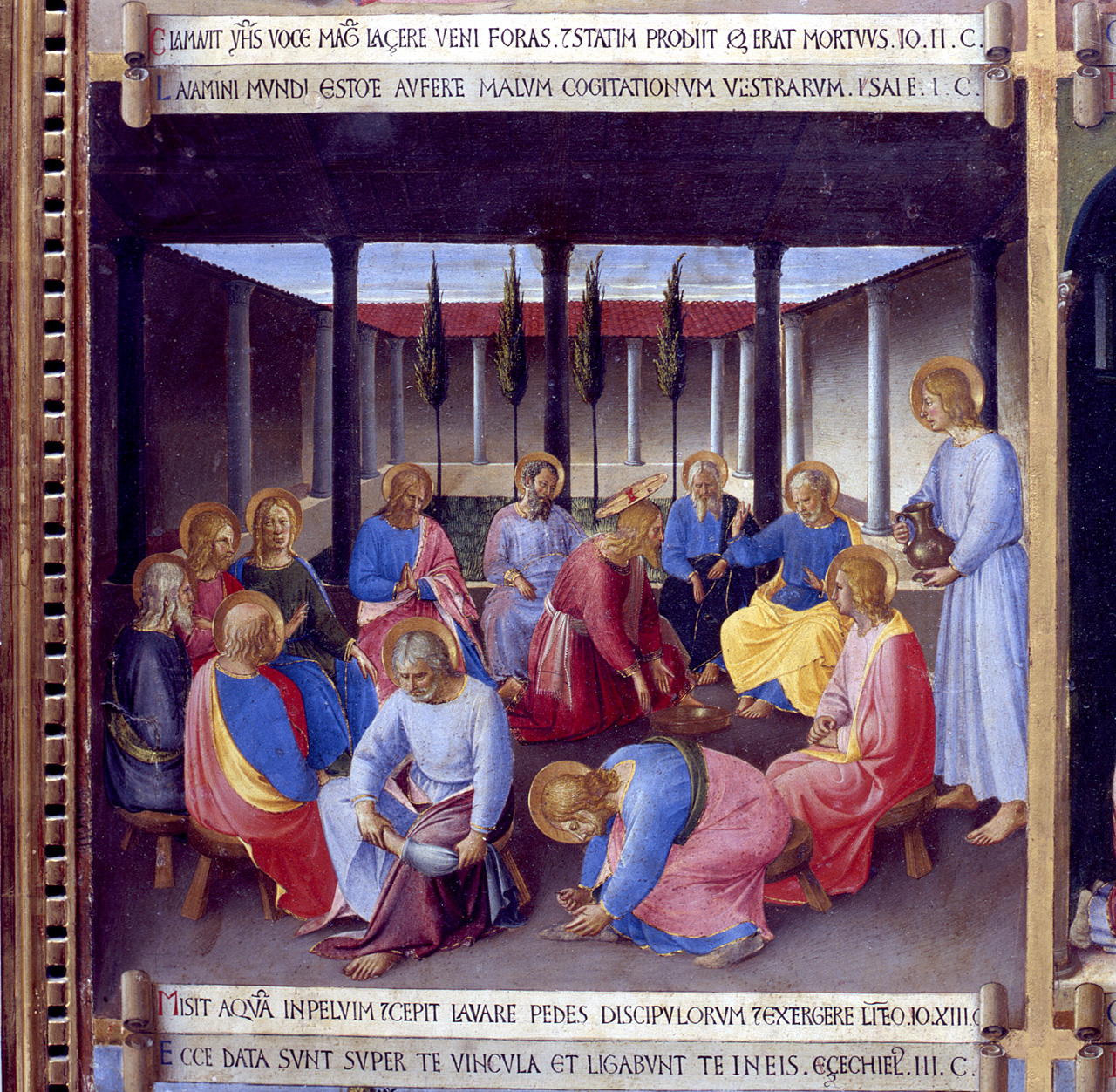 Cristo lava i piedi degli apostoli (dipinto) di Giovanni da Fiesole detto Beato Angelico (e aiuti) (sec. XV) 