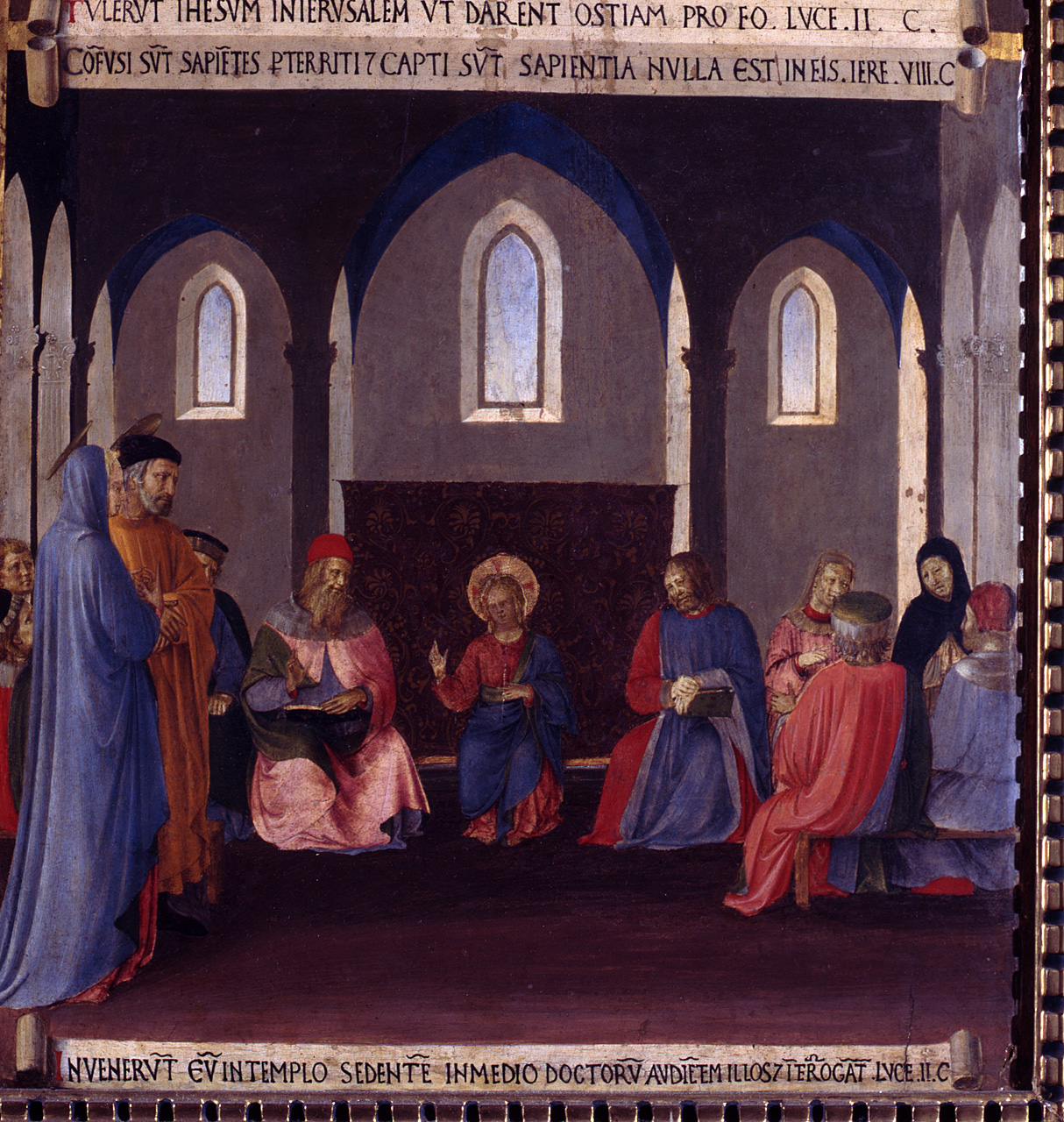 disputa di Gesù con i dottori nel tempio (dipinto) di Giovanni da Fiesole detto Beato Angelico (e aiuti) (sec. XV)