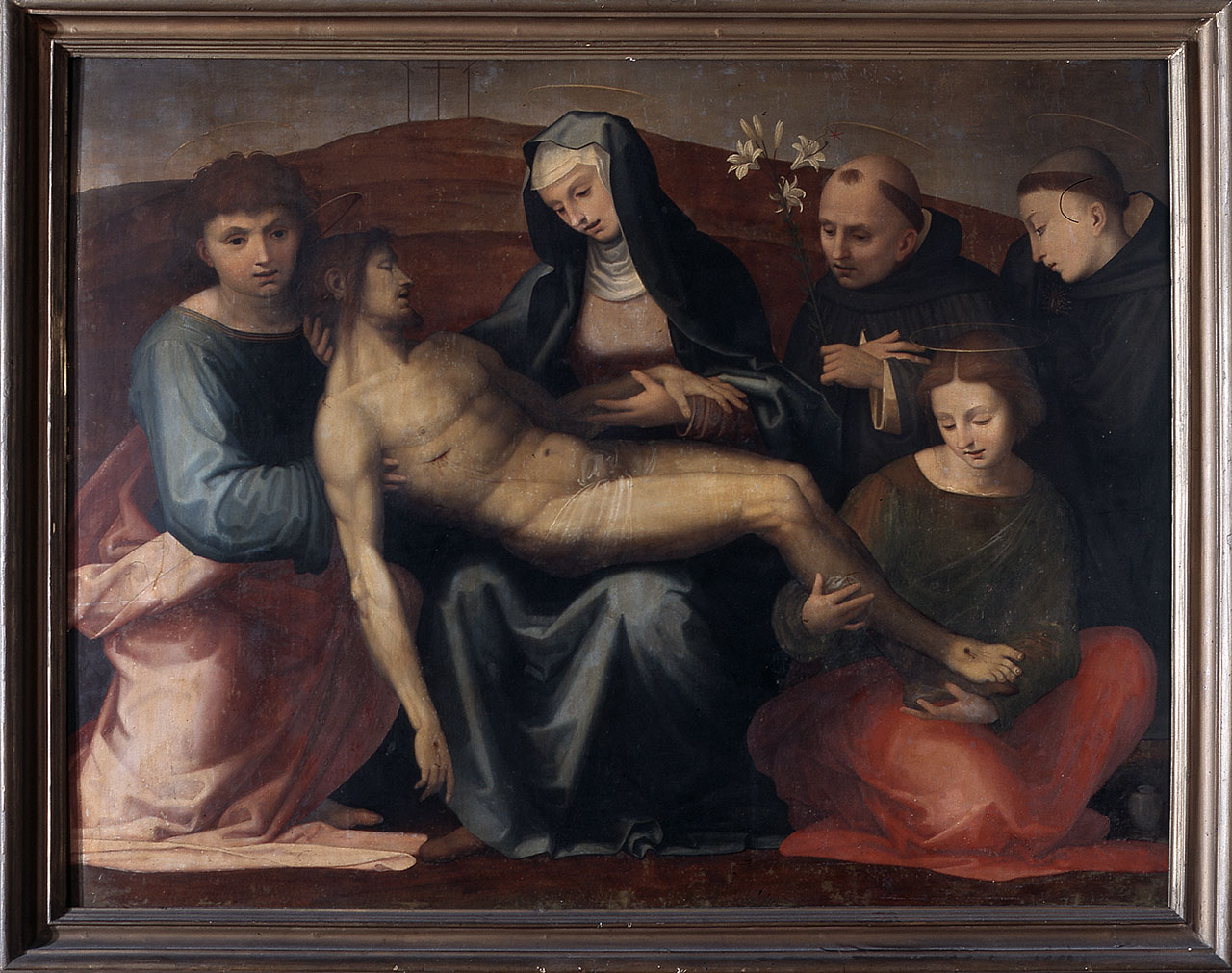 compianto sul Cristo morto (dipinto) di Della Porta Bartolomeo detto Fra Bartolomeo, Signoraccio Paolo detto Fra Paolino (sec. XVI)