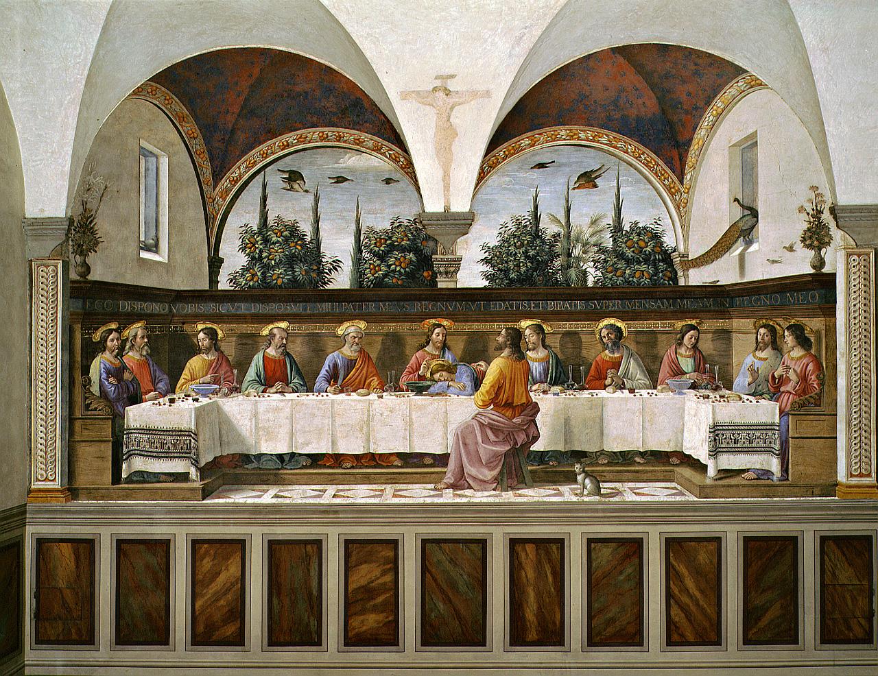 ultima cena (dipinto) di Bigordi Domenico detto Domenico Ghirlandaio (e aiuti) (ultimo quarto sec. XV)