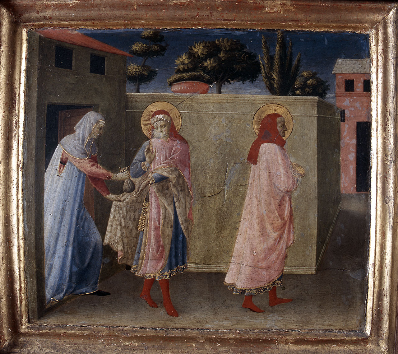 San Damiano riceve denaro da Palladia (scomparto di predella) di Giovanni da Fiesole detto Beato Angelico (secondo quarto sec. XV)