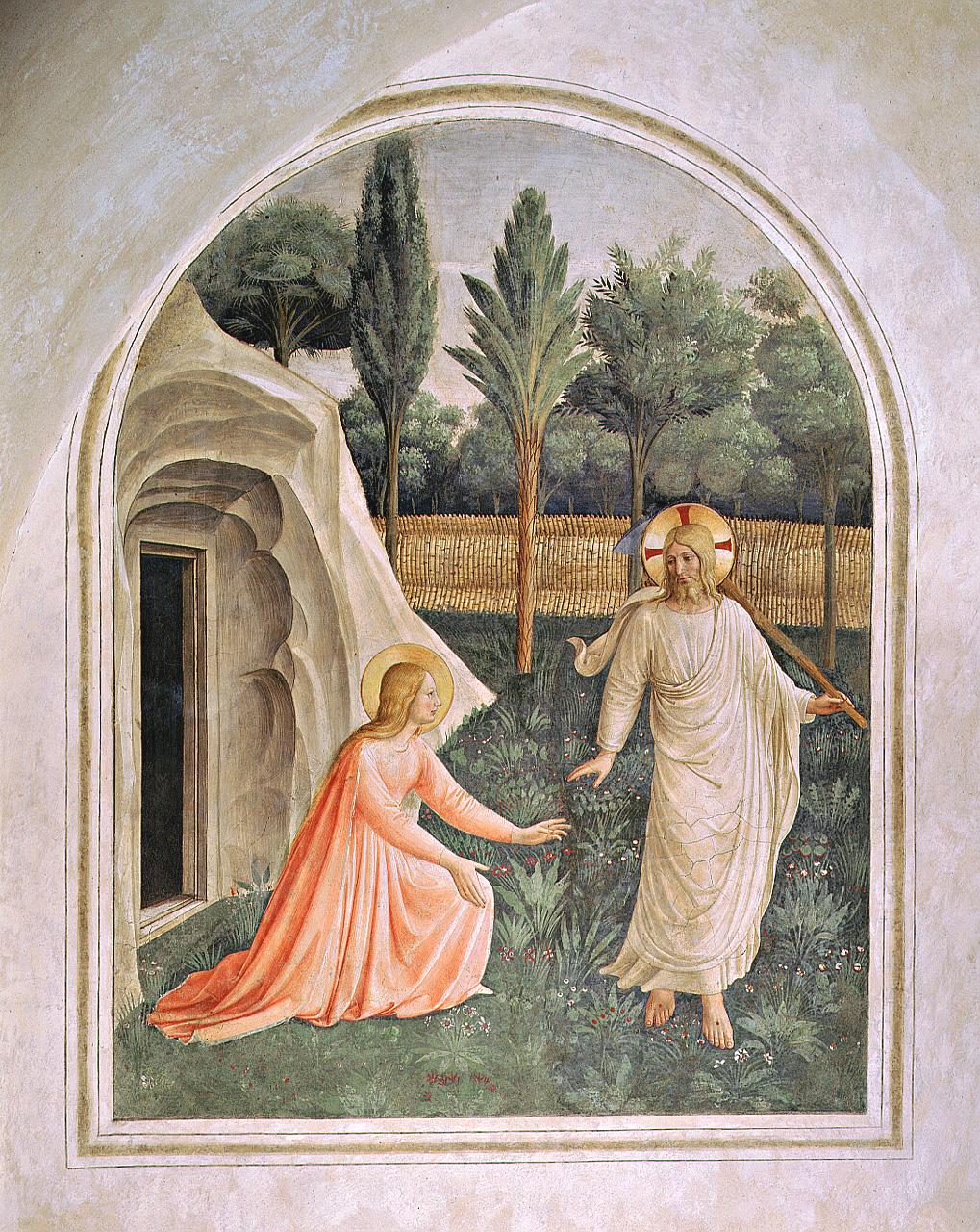 apparizione di Cristo risorto a Santa Maria Maddalena (dipinto) di Giovanni da Fiesole detto Beato Angelico (secondo quarto sec. XV)