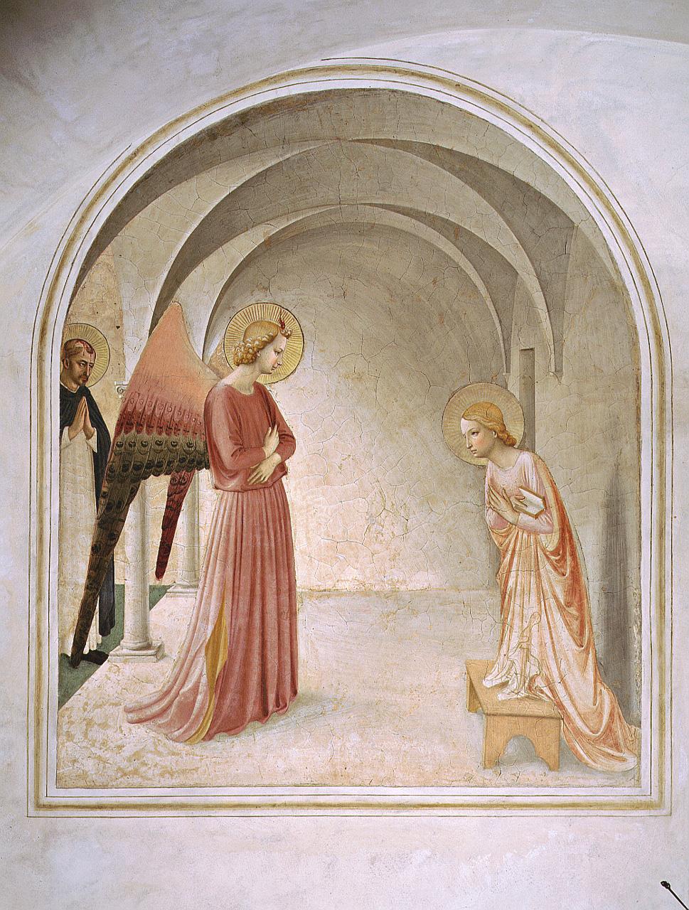 Annunciazione, San Pietro Martire (dipinto) di Giovanni da Fiesole detto Beato Angelico (secondo quarto sec. XV)