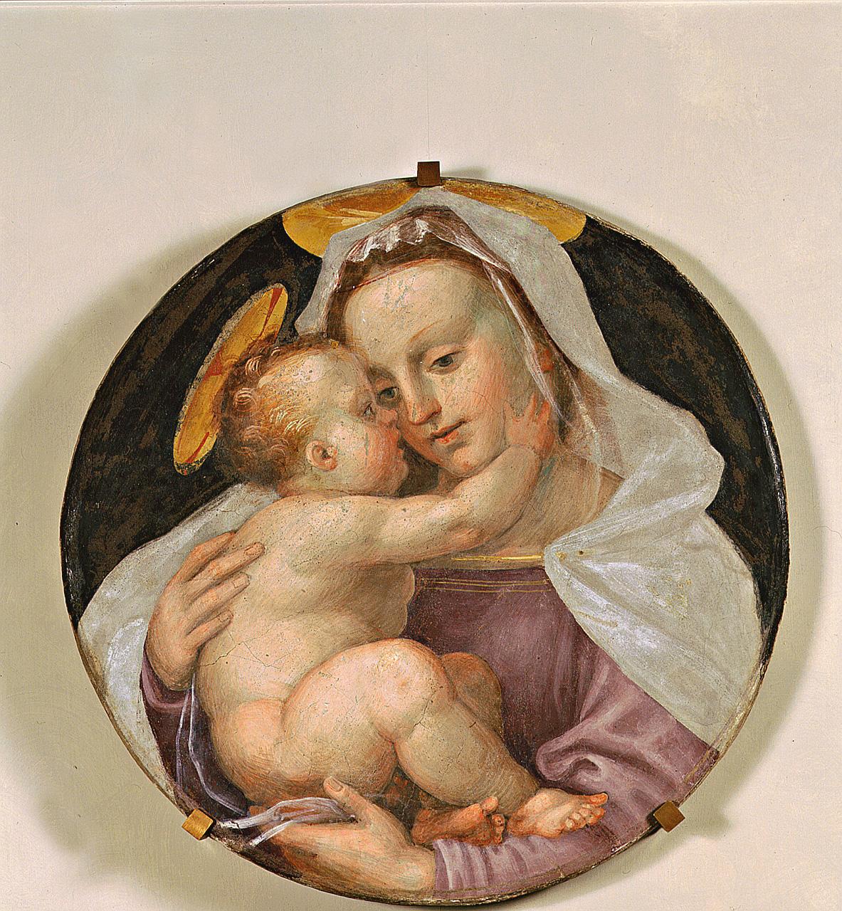 Madonna con Bambino (dipinto) di Della Porta Bartolomeo detto Fra Bartolomeo (sec. XVI)
