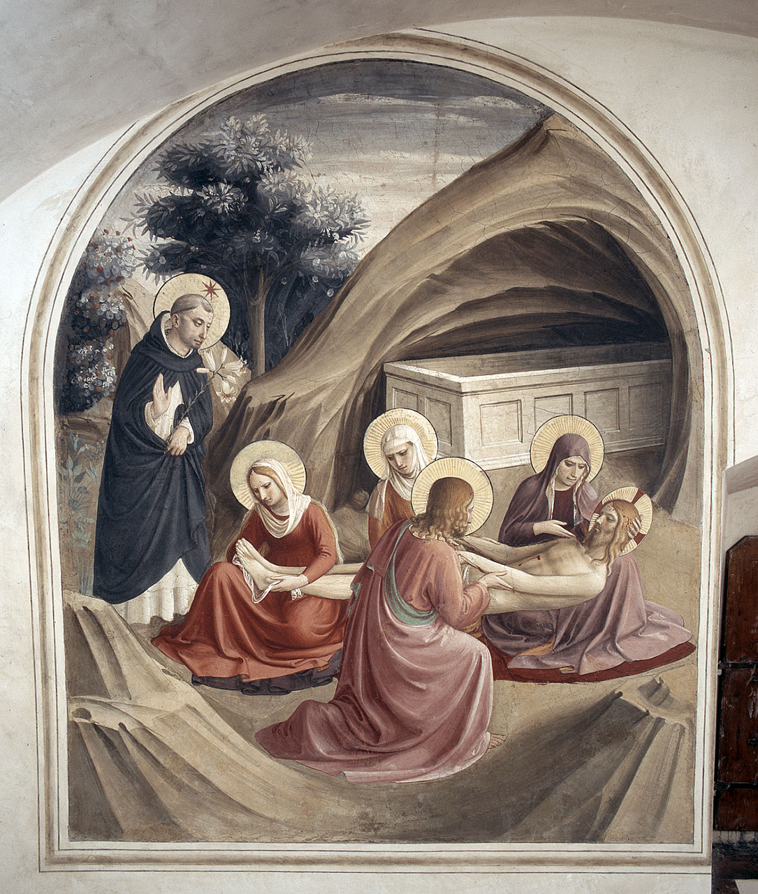 compianto sul Cristo morto (dipinto) di Giovanni da Fiesole detto Beato Angelico (sec. XV) 
