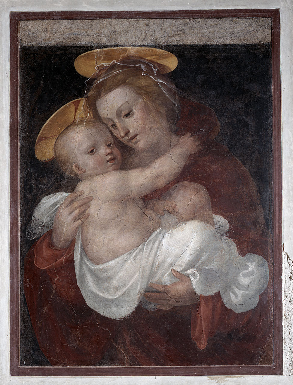 Madonna con Bambino (dipinto) di Della Porta Bartolomeo detto Fra Bartolomeo (primo quarto sec. XVI)