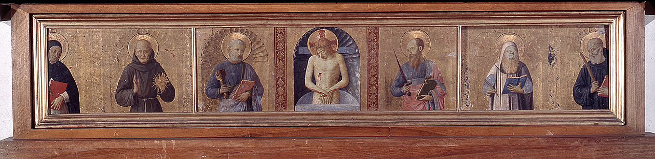 Cristo in pietà e santi (predella) di Giovanni da Fiesole detto Beato Angelico (sec. XV)