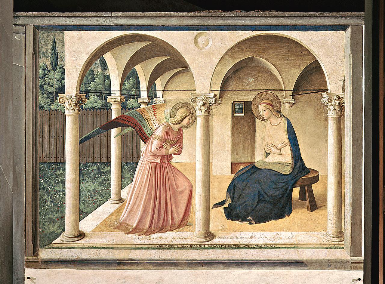 Annunciazione (dipinto) di Giovanni da Fiesole detto Beato Angelico (sec. XV)