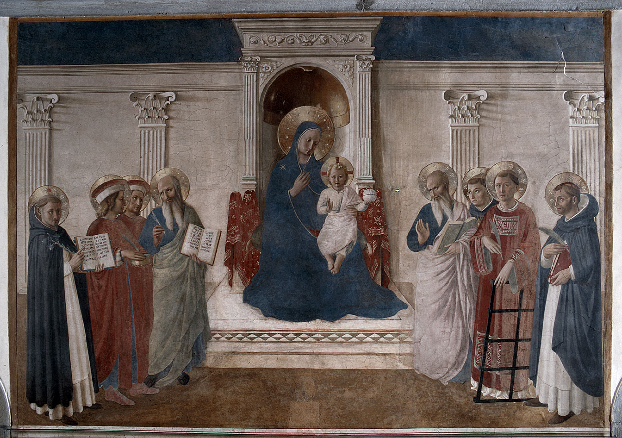 Madonna delle Ombre, Madonna con Bambino e Santi (dipinto) di Giovanni da Fiesole detto Beato Angelico (metà sec. XV)