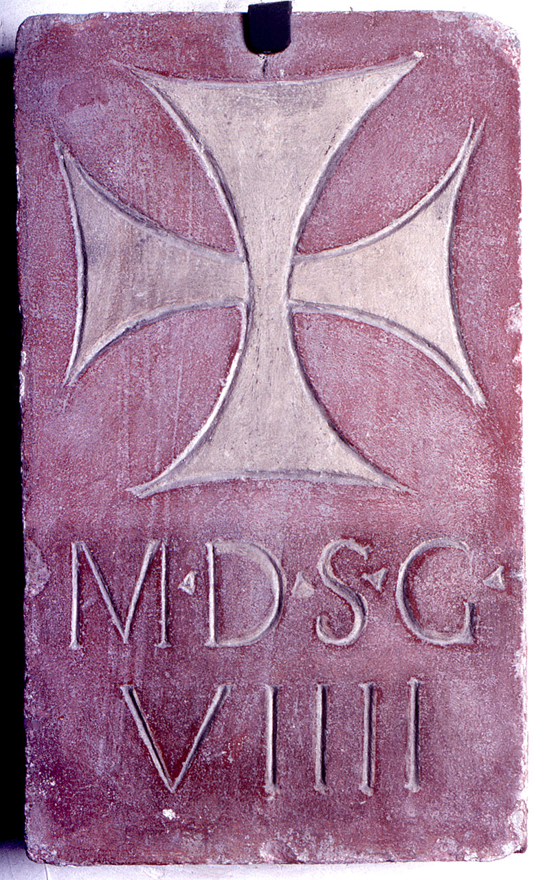 emblema del monastero di S. Clemente a Firenze (lapide) - bottega fiorentina (sec. XVII)