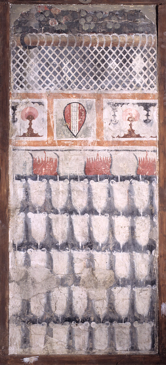stemma gentilizio della famiglia Pilli (dipinto, frammento) - ambito fiorentino (seconda metà sec. XIV)