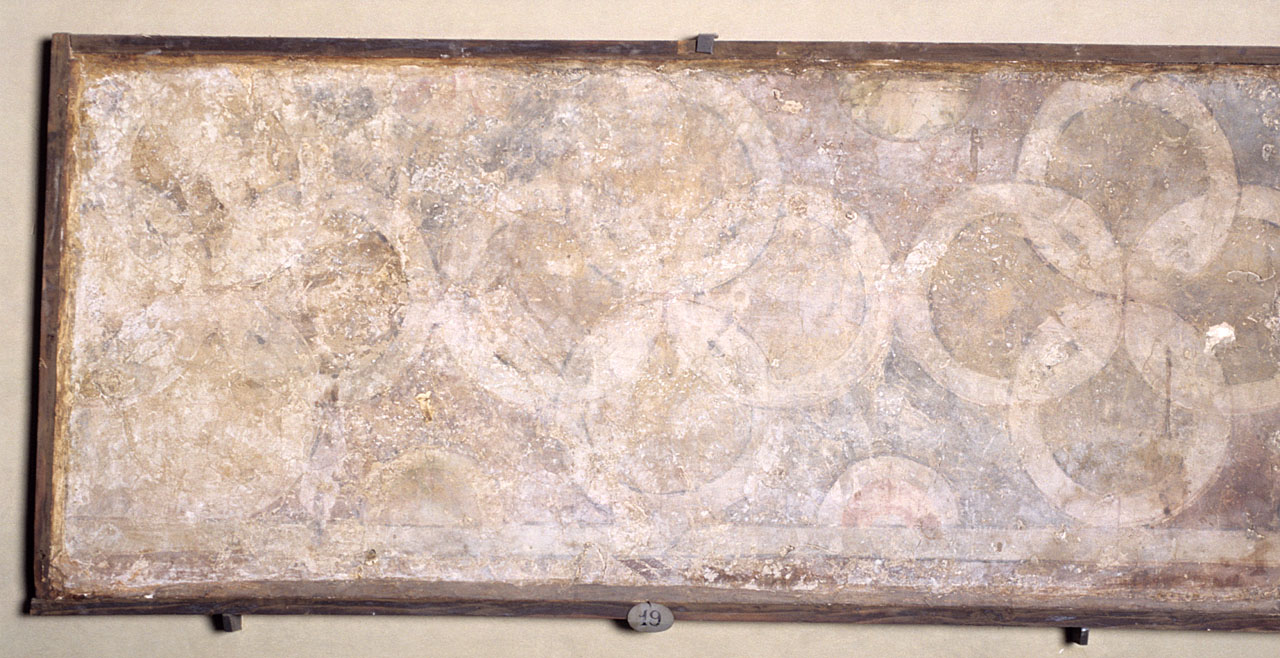 motivo decorativo (dipinto, frammento) - ambito fiorentino (sec. XIV)