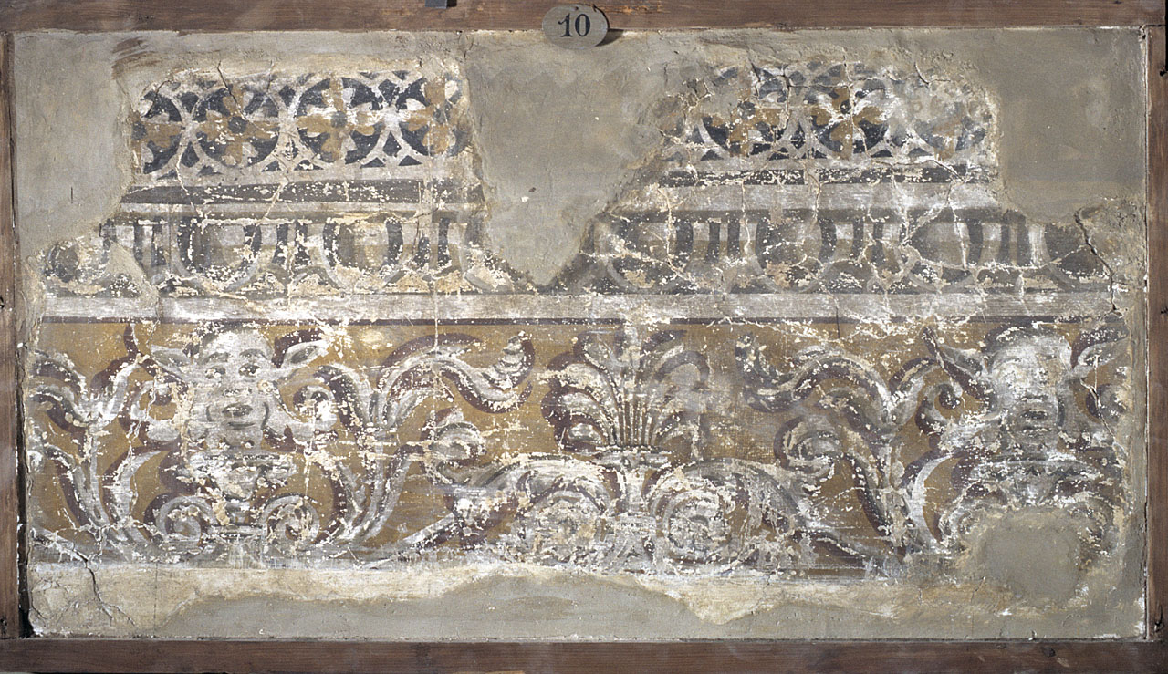 motivo decorativo (dipinto, frammento) - ambito fiorentino (inizio sec. XVI)