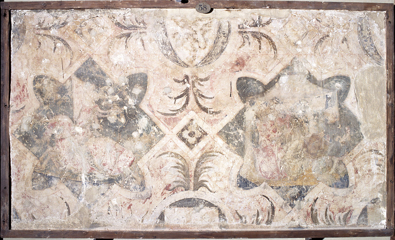 motivi decorativi (dipinto, frammento) - ambito fiorentino (fine/ inizio secc. XIV/ XV)