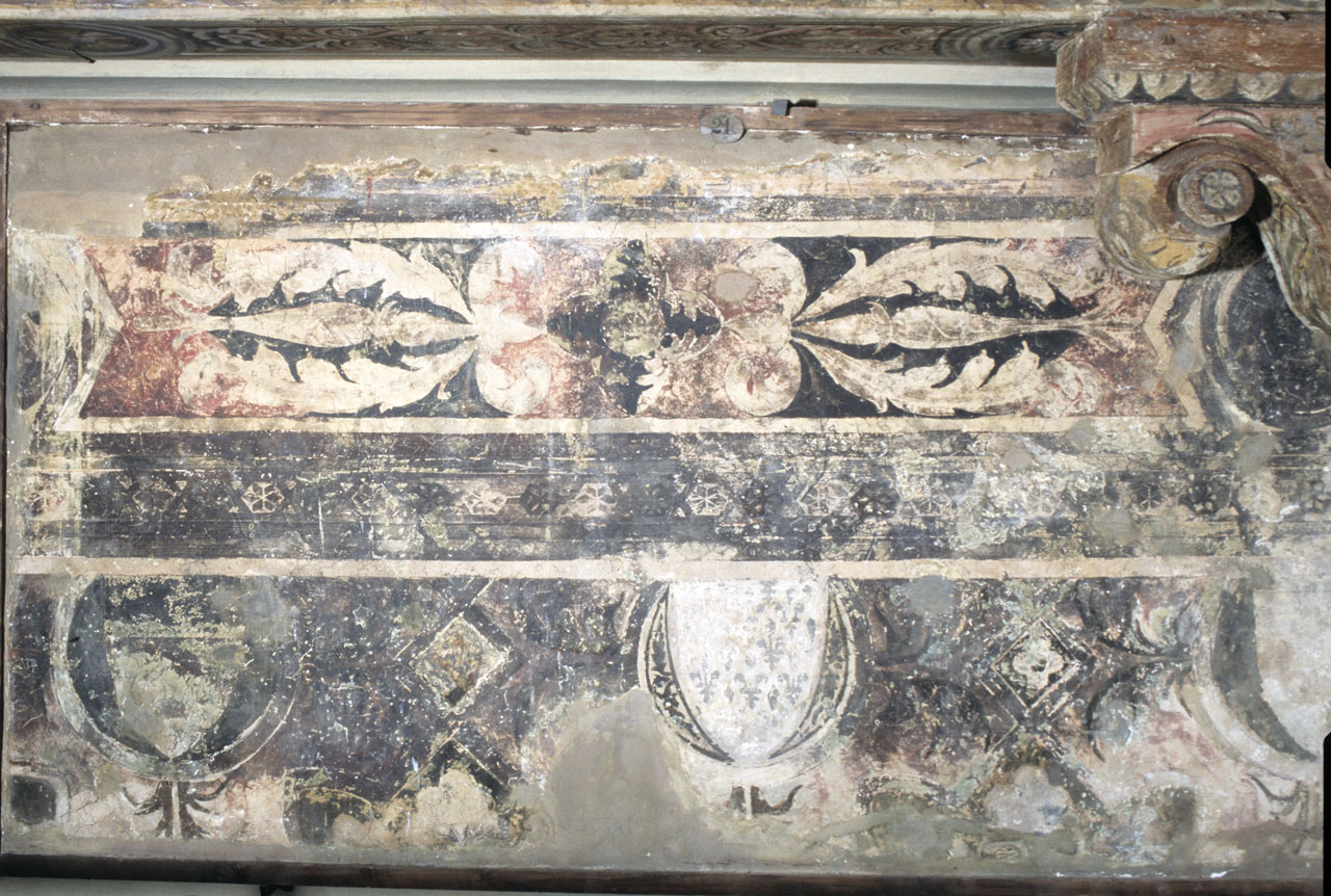 motivi decorativi (dipinto, frammento) - ambito fiorentino (inizio sec. XV)