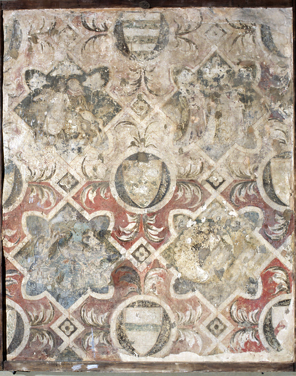 motivi decorativi (dipinto, frammento) - ambito fiorentino (fine/ inizio secc. XIV/ XV)